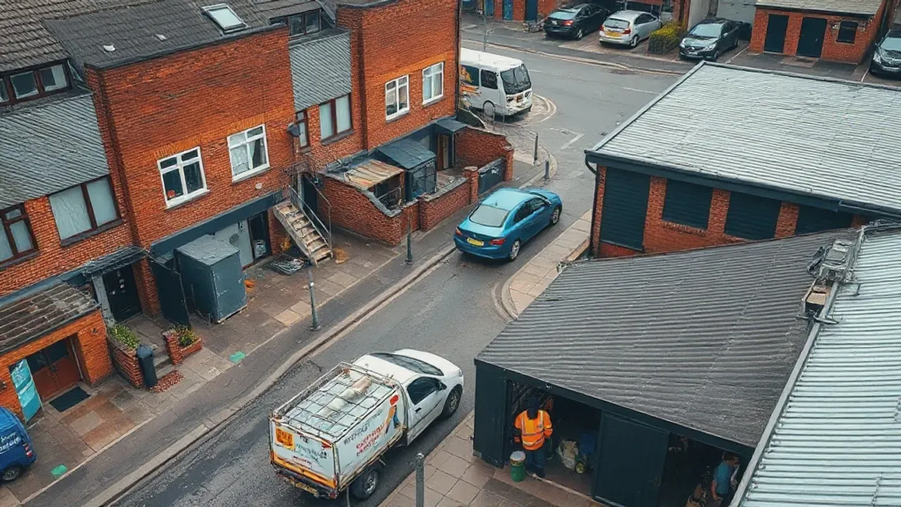 An elevated view across a site relevant to Bolton home cleaning near Manchester