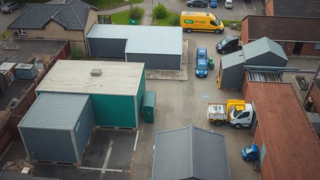 An elevated view across a site relevant to Stockport domestic cleaning near Manchester
